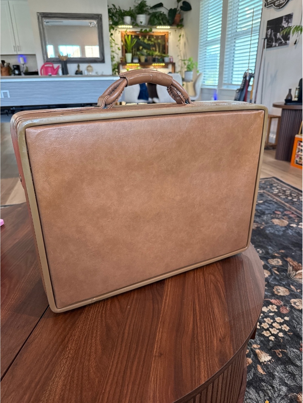 Vintage Hartmann Luggage Hard Shell Briefcase in Tan Leather